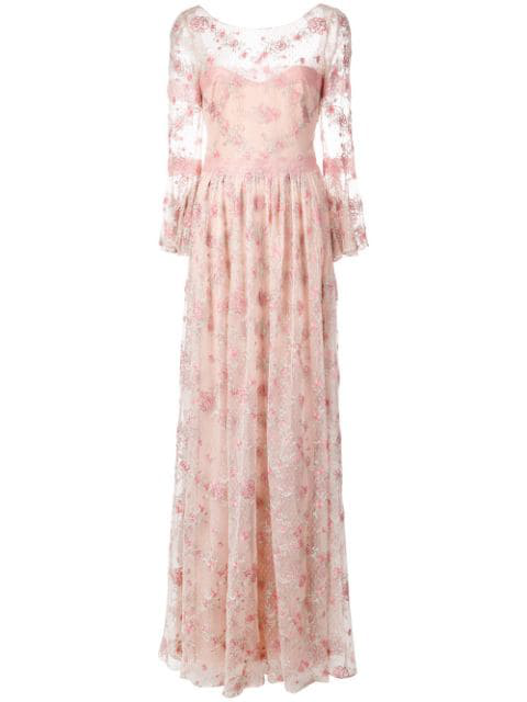 marchesa notte pink dress