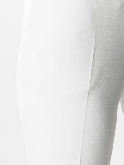 Shop Alberto Biani Slim-fit Tapered Trousers In White