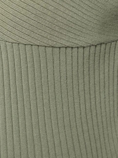 Muller Of Yoshiokubo V-neck Ribbed Top In Green