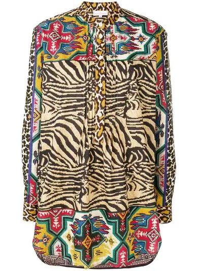 PIERRE-LOUIS MASCIA PRINTED BLOUSE - 棕色