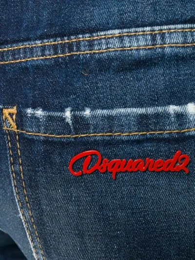 Shop Dsquared2 Boyfriend Cropped Jeans In Blue