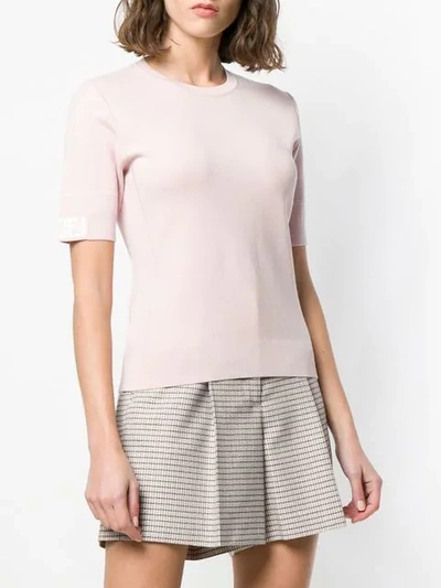 Shop Fendi Short-sleeve Sweater In Pink