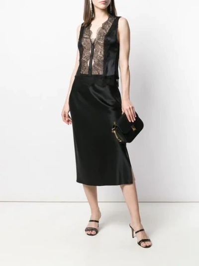 Shop Tom Ford Stretch Lace Tank Top In Black