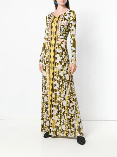 Shop Temperley London Nellie Printed Dress In Yellow