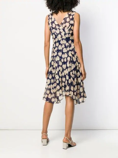 Shop Diane Von Furstenberg Printed Wrap-effect Dress In Blue