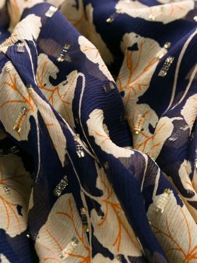 Shop Diane Von Furstenberg Printed Wrap-effect Dress In Blue