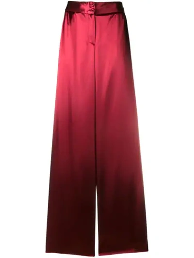 Shop Bottega Veneta Wide Leg Pyjama Trousers - Red