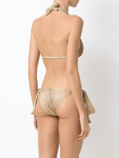 Shop Adriana Degreas Velvet Bikini Set In Neutrals