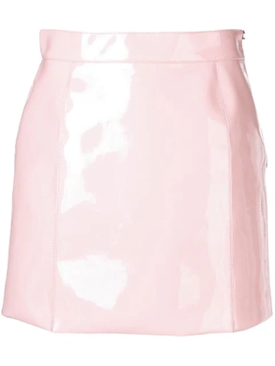 Shop Emilio Pucci Pink Patent Mini Skirt