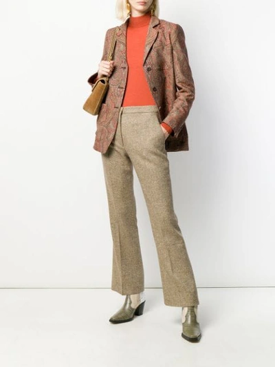 Shop Etro Paisley Blazer In Orange