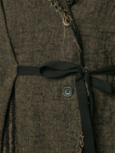 Shop Uma Wang Tie Waist Blazer - Grey