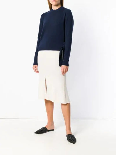 Cashmere In Love Stella Cropped Jumper In Blue