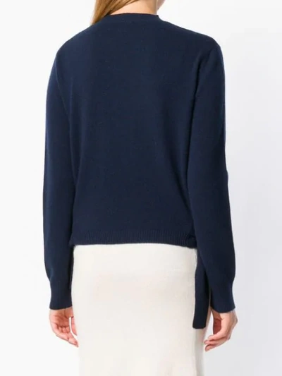 Cashmere In Love Stella Cropped Jumper In Blue