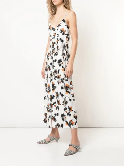 Shop Derek Lam Floating Floral Camisole Dress In White