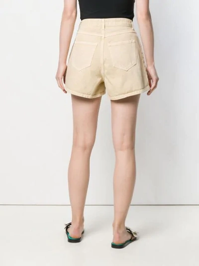 Shop Nanushka Rasa Flare Shorts In Neutrals