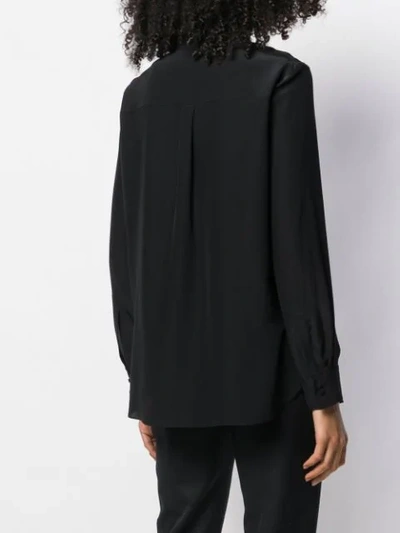 Shop Alexander Mcqueen Pussy Bow Blouse In Black