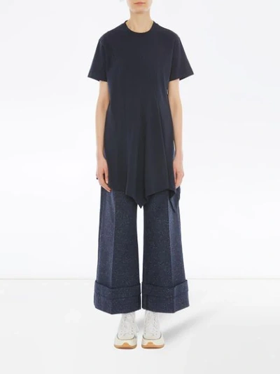 Shop Jw Anderson Panelled Handkerchief T-shirt In Blue