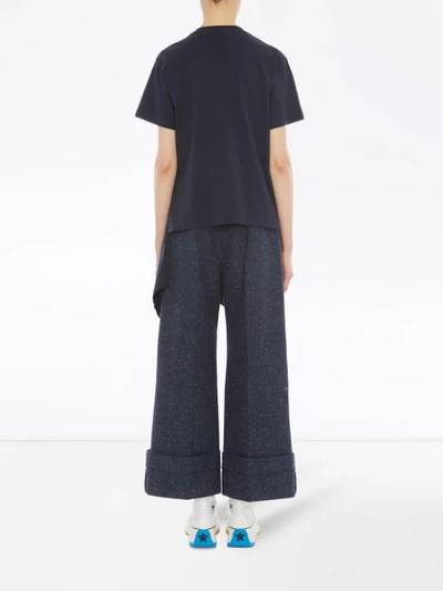 Shop Jw Anderson Panelled Handkerchief T-shirt In Blue