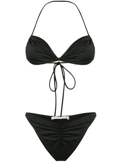 Shop Alessandra Rich Triangle Bikini In Black