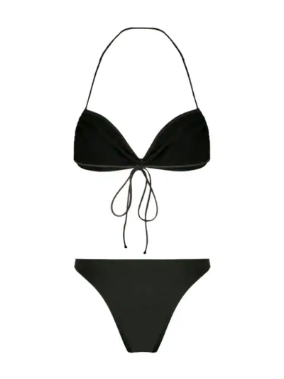 Shop Alessandra Rich Triangle Bikini In Black