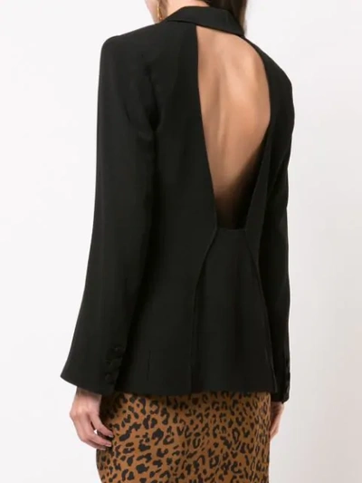 Shop Diane Von Furstenberg Cut Out Tuxedo Blazer  In Black