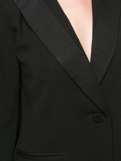 Shop Diane Von Furstenberg Cut Out Tuxedo Blazer  In Black