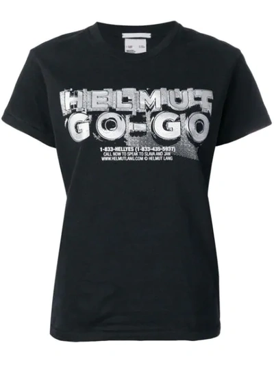 Shop Helmut Lang Go-go Print T-shirt In Black