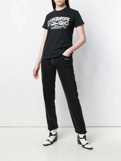 Shop Helmut Lang Go-go Print T-shirt In Black