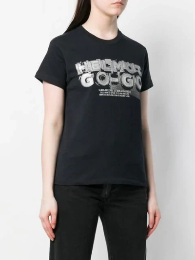 Shop Helmut Lang Go-go Print T-shirt In Black