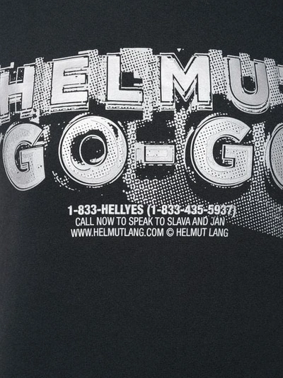 Shop Helmut Lang Go-go Print T-shirt In Black