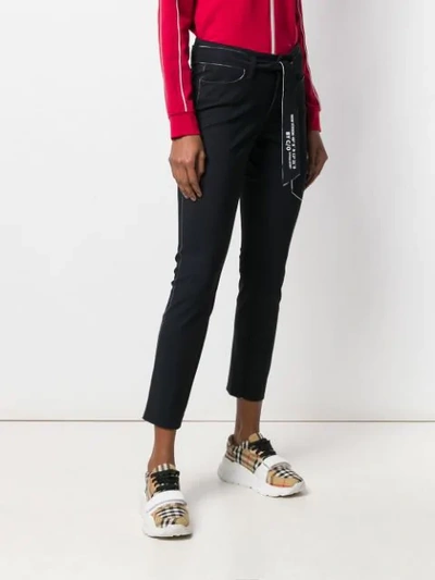 Shop Cambio Belted Waist Trousers In Black