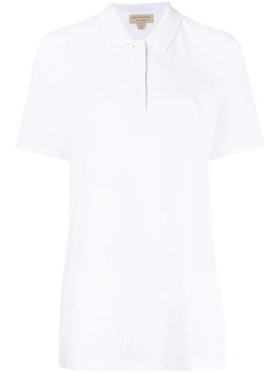 Shop Burberry Classic Polo Shirt In White