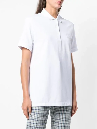 Shop Burberry Classic Polo Shirt In White