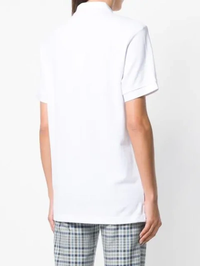 Shop Burberry Classic Polo Shirt In White