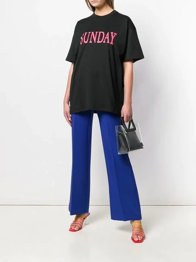 ALBERTA FERRETTI SUNDAY T-SHIRT - 黑色