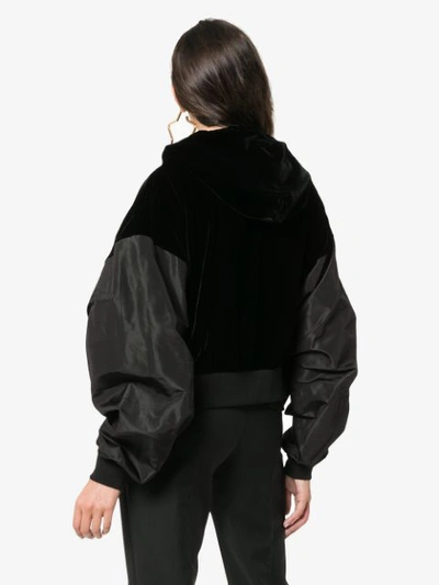 Shop Ben Taverniti Unravel Project Unravel Project Cropped Panel Hooded Jacket - Black