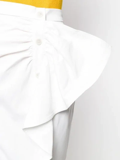 Shop Max Mara Ruffled Pencil Skirt In White