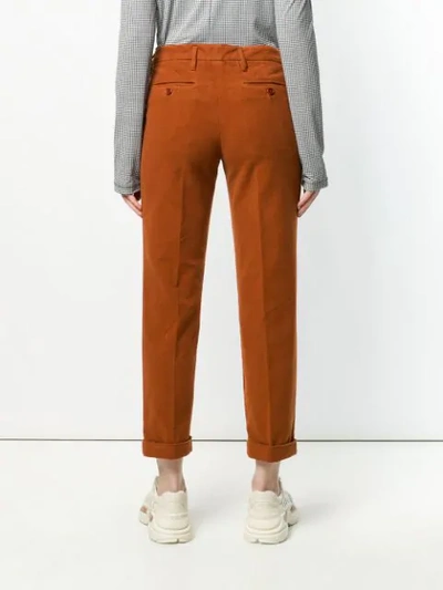 Shop Aspesi High Waisted Trousers In Orange