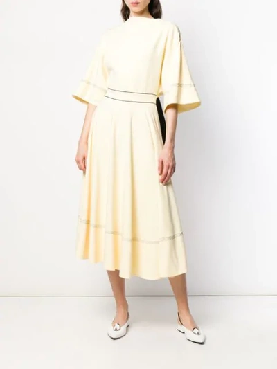 Shop Roksanda Dara Crepe Dress In Yellow