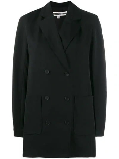 Shop Mcq By Alexander Mcqueen Double Breasted Blazer In Black