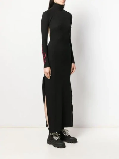 Shop Marcelo Burlon County Of Milan Spiritualist Long Dress In Black