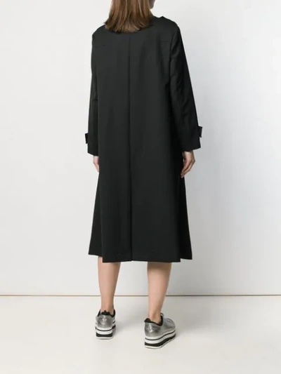 Shop Comme Des Garçons Noir Kei Ninomiya Drawstring Detail Coat - Black