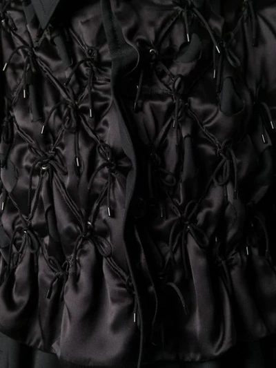 Shop Comme Des Garçons Noir Kei Ninomiya Drawstring Detail Coat - Black