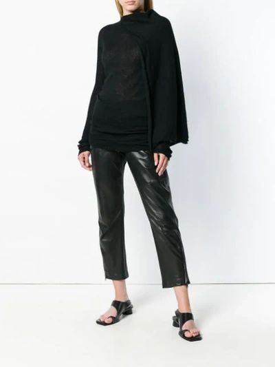 Shop Rick Owens Cape Tunic Jumper In Black