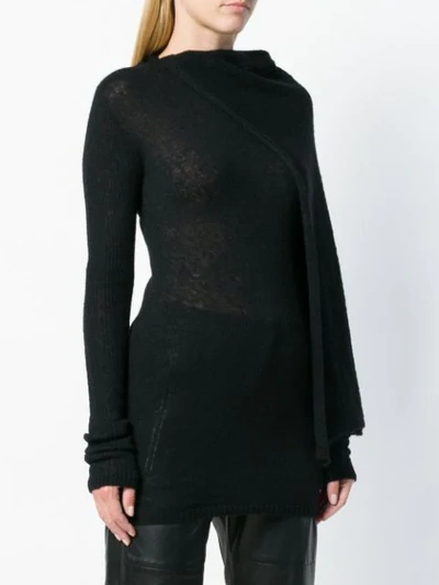 Shop Rick Owens Cape Tunic Jumper In Black