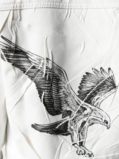 Off-white Cropped Denim Jacket In White
