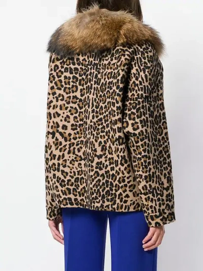 Shop P.a.r.o.s.h Leopard Print Jacket In 800 Maculato