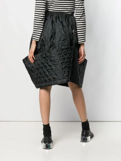 Pre-owned Comme Des Garçons Quilted A-line Skirt In Black
