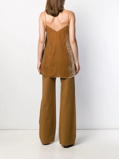 Shop Mes Demoiselles Long Camisole Top In Brown