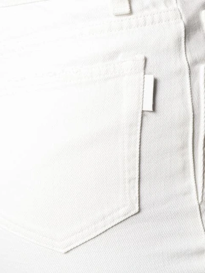 Shop Saint Laurent Short Denim Skirt In White